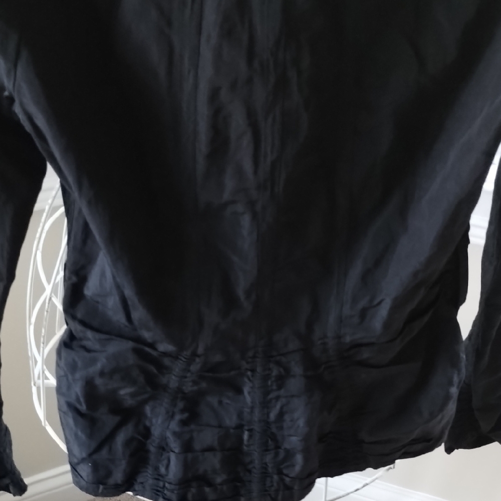 Etcetera Black Pea Coat with Standing Collar - Picture 4 of 15